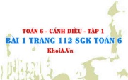 Bài 1 trang 112 SGK Toán 6 tập 1 Cánh Diều